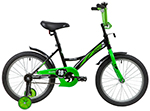 Детский велосипед Novatrack Strike 18 (2020) черный/зеленый