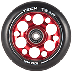 Колесо для трюковых самокатов Tech Team X-Treme Drilled Core 100 mm (Красный)