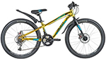 Подростковый горный (MTB) велосипед Novatrack Prime 24 Disc (2020) 13" золотой металлик