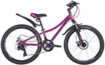 Велосипед NOVATRACK 24" KATRINA, розовый металлик