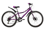 Велосипед NOVATRACK ALICE Disc 24" (2021), рама 10", пурпурный